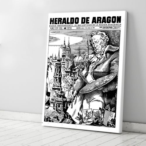 PORTADA GOYA EN LIENZO CON BASTIDOR 