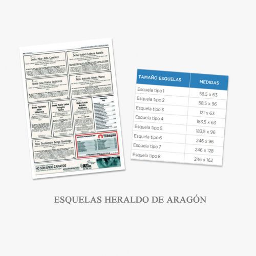 ESQUELA en Heraldo de Aragón edición papel 
